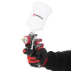 Paint gun pneumatic LVLP TEFLON professional, nozzle 1.3 mm, upper plastic tank 600 ml., 1.5 bar, STORM Intertool PT-0143