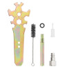 Paint gun pneumatic LVLP TEFLON professional, nozzle 1.3 mm, upper plastic tank 600 ml., 1.5 bar, STORM Intertool PT-0143