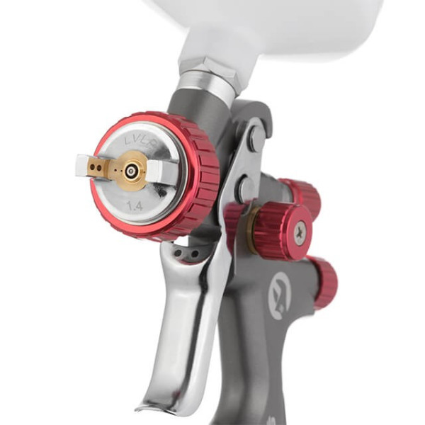 Pneumatic paint sprayer LVLP TEFLON professional, nozzle 1.4 mm, upper plastic tank 600 ml., 1.5 bar, STORM Intertool PT-0144