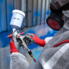 Pneumatic paint sprayer LVLP TEFLON professional, nozzle 1.4 mm, upper plastic tank 600 ml., 1.5 bar, STORM Intertool PT-0144