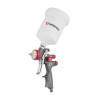 Pneumatic paint sprayer LVLP TEFLON professional, nozzle 1.4 mm, upper plastic tank 600 ml., 1.5 bar, STORM Intertool PT-0144