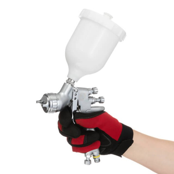 Paint sprayer pneumatic LVMP professional, nozzle 1.4 mm, upper plastic tank 600 ml., 2 bar Intertool PT-0115