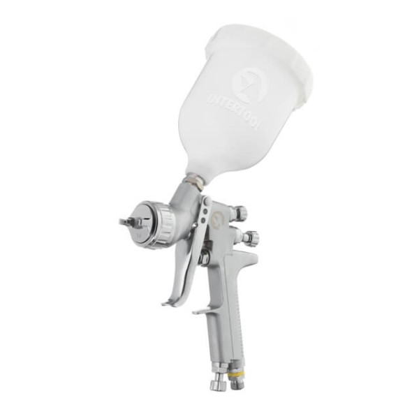Paint sprayer pneumatic LVMP professional, nozzle 1.4 mm, upper plastic tank 600 ml., 2 bar Intertool PT-0115