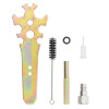 Pneumatic paint sprayer LVLP BRONZE professional, nozzle 1.8 mm, upper plastic tank 600 ml., 1.5 bar Intertool PT-0136