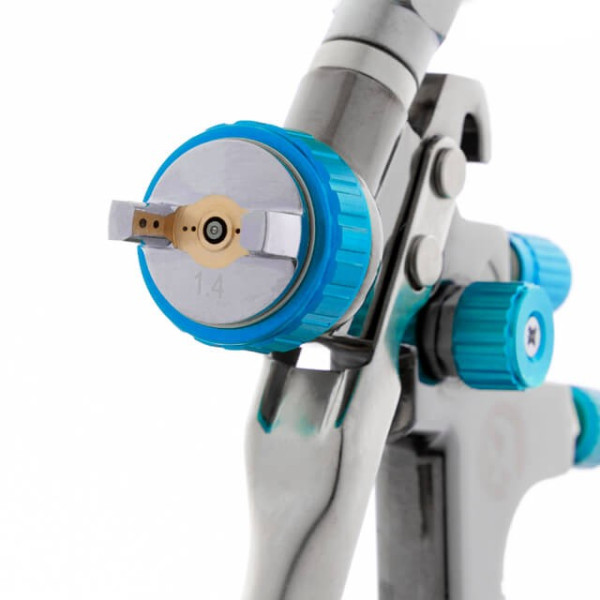 Paint sprayer pneumatic LVLP BLUE professional, nozzle 1.4 mm, upper plastic tank 600 ml., 1.5 bar Intertool PT-0134