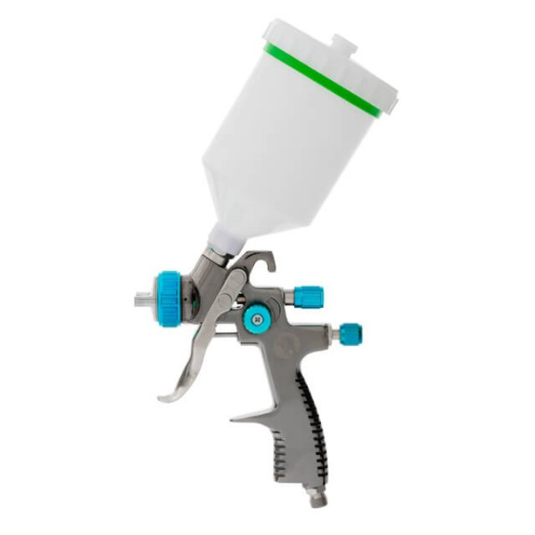 Paint sprayer pneumatic LVLP BLUE professional, nozzle 1.4 mm, upper plastic tank 600 ml., 1.5 bar Intertool PT-0134