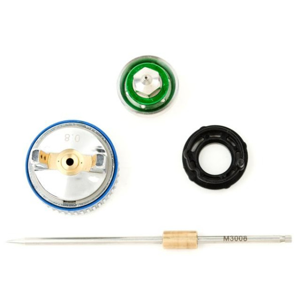 Nozzle set 0.8 mm for paint gun HVLP II mini PT-0128 (nozzle, air head, needle) Intertool PT-2105