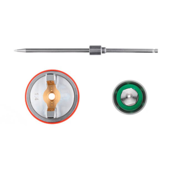 Nozzle set 1.4 mm for HVLP II paint guns PT-0100, RT-0105, RT-0105D (nozzle, air head, needle) Intertool PT-2114