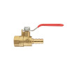 Ball air faucet, brass, 1/4 internal thread for 8 mm hose, STORM Intertool PT-1887