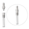 Adapter with a spring from a spiral or straight hose 6.5x10 mm to the corresponding part of the Intertool PT-1836 quick disconnect connector