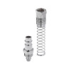 Adapter with a spring from a spiral or straight hose 6.5x10 mm to the corresponding part of the Intertool PT-1836 quick disconnect connector