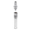 Adapter with a spring from a spiral or straight hose 6.5x10 mm to the corresponding part of the Intertool PT-1836 quick disconnect connector