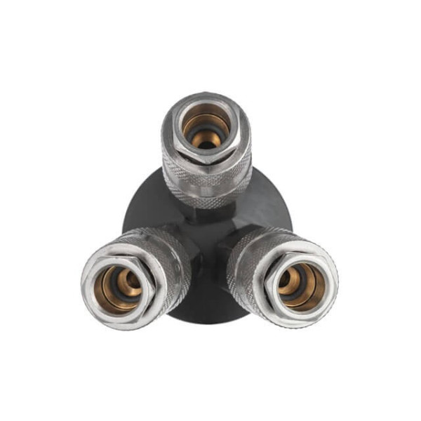 Air manifold 1/4 to 3 outlets, W-shaped, with quick disconnects, 10bar Intertool PT-1853