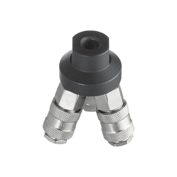 Air manifold 1/4 to 3 outlets, W-shaped, with quick disconnects, 10bar Intertool PT-1853