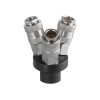 Air manifold 1/4 to 3 outlets, W-shaped, with quick disconnects, 10bar Intertool PT-1853