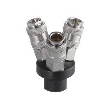 Air splitter 1/4 to 3 outlets, W-shaped, with quick disconnects, 10bar Intertool PT-1853