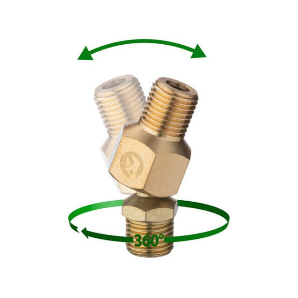 Swivel joint external thread 1/4 - 1/4, brass STORM Intertool PT-2208