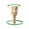 Swivel joint external thread 1/4 for hose 10 mm, brass STORM Intertool PT-2206