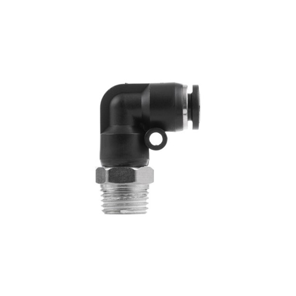 Collet connection L-shaped for polyurethane and other hoses 6 mm, 1/4“ external thread Intertool PT-2331
