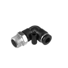 Collet connection L-shaped for polyurethane and other hoses 6 mm, 1/4“ external thread Intertool PT-2331