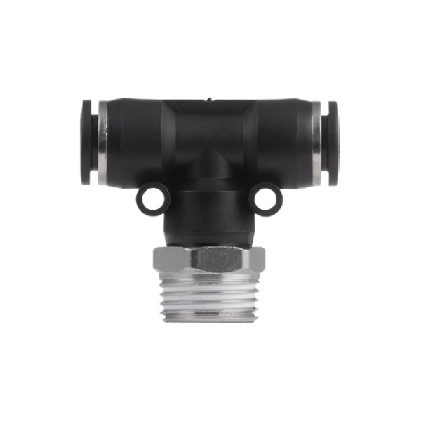 Collet T-shaped connection for polyurethane and other hoses 10*10 mm, 1/2 external thread Intertool PT-2363