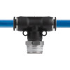 Collet T-shaped connection for polyurethane and other hoses 10*10 mm, 1/2 external thread Intertool PT-2363
