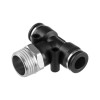 Collet T-shaped connection for polyurethane and other hoses 10*10 mm, 1/2 external thread Intertool PT-2363