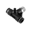 Collet T-shaped connection for polyurethane and other hoses 8*8 mm, 1/4 external thread Intertool PT-2352