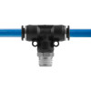 Collet T-shaped connection for polyurethane and other hoses 8*8 mm, 1/4 external thread Intertool PT-2352