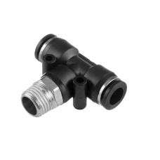 Collet T-shaped connection for polyurethane and other hoses 8*8 mm, 1/4 external thread Intertool PT-2352