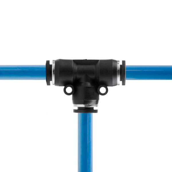 Collet T-shaped connection for polyurethane and other hoses 8 mm Intertool PT-2347
