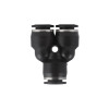 Collet Y-shaped connection for polyurethane and other hoses 10 mm Intertool PT-2373