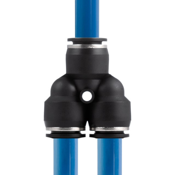 Collet Y-shaped connection for polyurethane and other hoses 12 mm Intertool PT-2374
