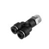 Collet Y-shaped connection for polyurethane and other hoses 6*6 mm, 1/4“ external thread Intertool PT-2376