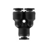 Collet Y-shaped connection for polyurethane and other hoses 6 mm Intertool PT-2371
