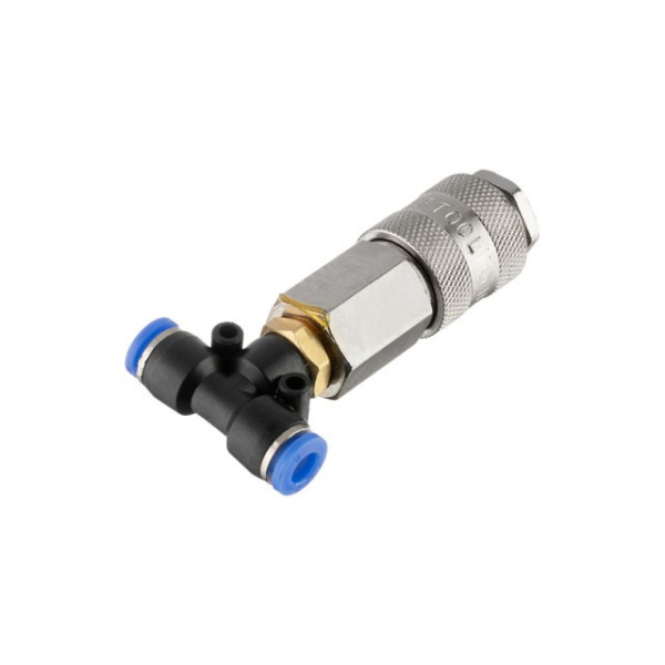 Tee for hose 6 mm hose and quick-disconnect coupling for Intertool PT-1866 truck cab blowing kit