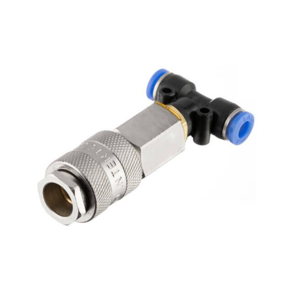 Tee for hose 6 mm hose and quick-disconnect coupling for Intertool PT-1866 truck cab blowing kit