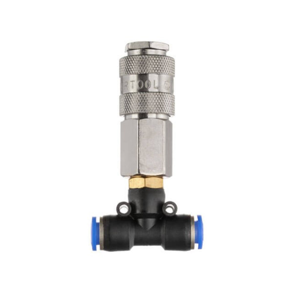 Tee for hose 8 mm hose and quick-disconnect connection for Intertool PT-1868 truck cab blowing kit