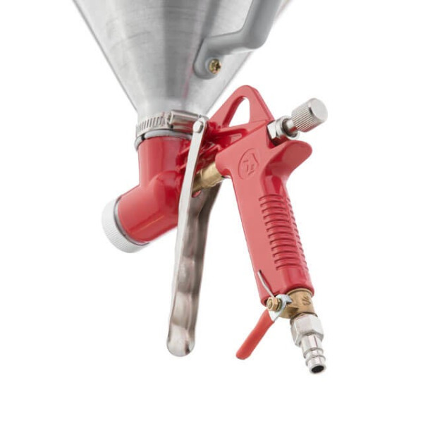 Pneumatic plastering gun, three nozzles: 4, 6, 8 mm, B/B metal, 6000 ml, 3-6 bar Intertool PT-0401
