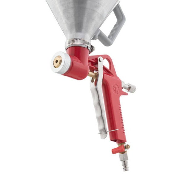 Pneumatic plastering gun, three nozzles: 4, 6, 8 mm, B/B metal, 6000 ml, 3-6 bar Intertool PT-0401