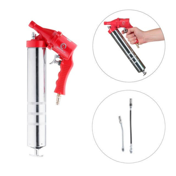 Pneumatic grease gun + two Intertool PT-0607 nozzles