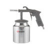 Sandblasting gun, 6 mm nozzle, bottom sand feed, 1000 ml tank, metal, 8 atm Intertool PT-0705