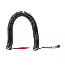 Шланг BLACK M-Flex 5.5х8 мм, 15 м спиральный полиуретановый с поворотным шарниром Intertool PT-1791