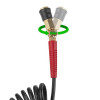 Шланг BLACK M-Flex 5.5х8 мм, 20 м спиральный полиуретановый с поворотным шарниром Intertool PT-1792