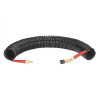 Hose BLACK M-Flex 6.5x10 mm, 15 m spiral polyurethane with a swivel joint, brass quick-disconnect connectors STORM Intertool PT-1794