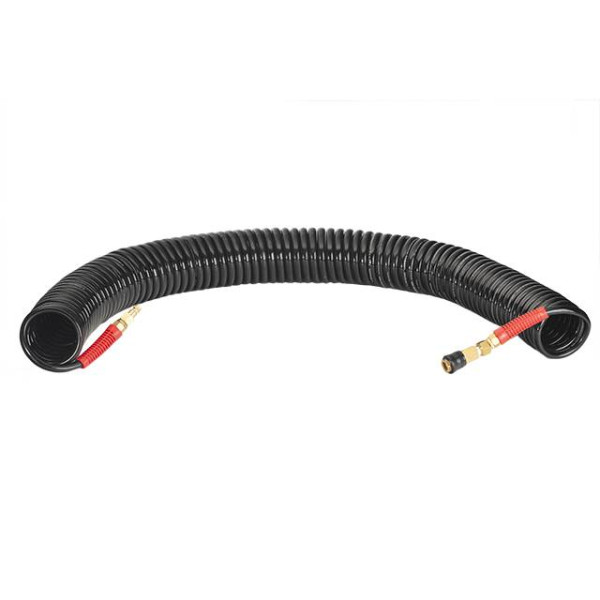 Шланг BLACK M-Flex 8х12 мм, 20 м спиральный полиуретановый с поворотным шарниром Intertool PT-1798