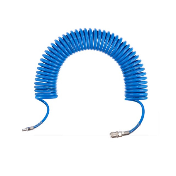 Spiral polyurethane hose 6.5x10 mm, 10 m with quick-release connectors Intertool PT-1711