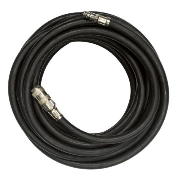 Rubber air hose reinforced up to 20 atm 10 x 17 mm 10 m with quick disconnect connectors Intertool PT-1734