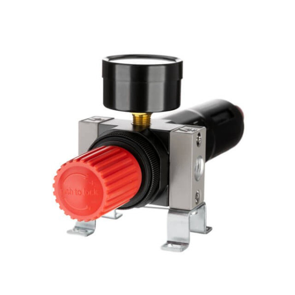 Filter for air cleaning with a reducer 1/4, 5 μm, 1200 l/min., metal, professional Intertool PT-1419