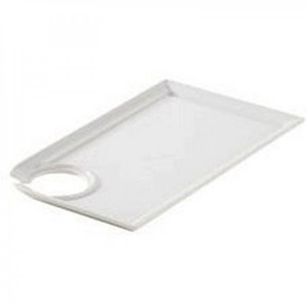 Buffet tray with hole for a glass Revol, white 23 x 13 x 1 cm